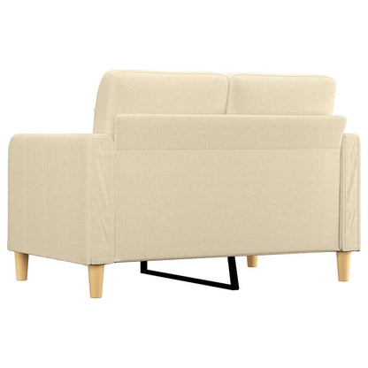 Divano a 2 Posti Crema 120 cm in Tessuto | homemem39
