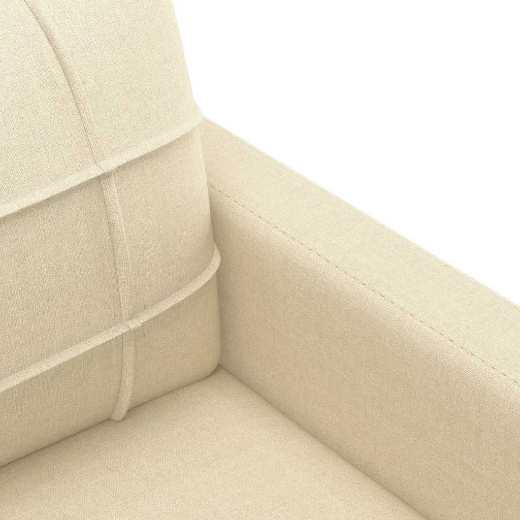 Divano a 2 Posti Crema 120 cm in Tessuto | homemem39
