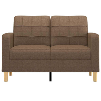 Divano a 2 Posti Marrone 120 cm in Tessuto | homemem39