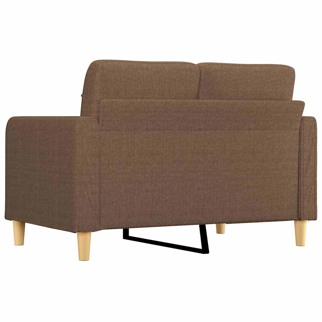 Divano a 2 Posti Marrone 120 cm in Tessuto | homemem39