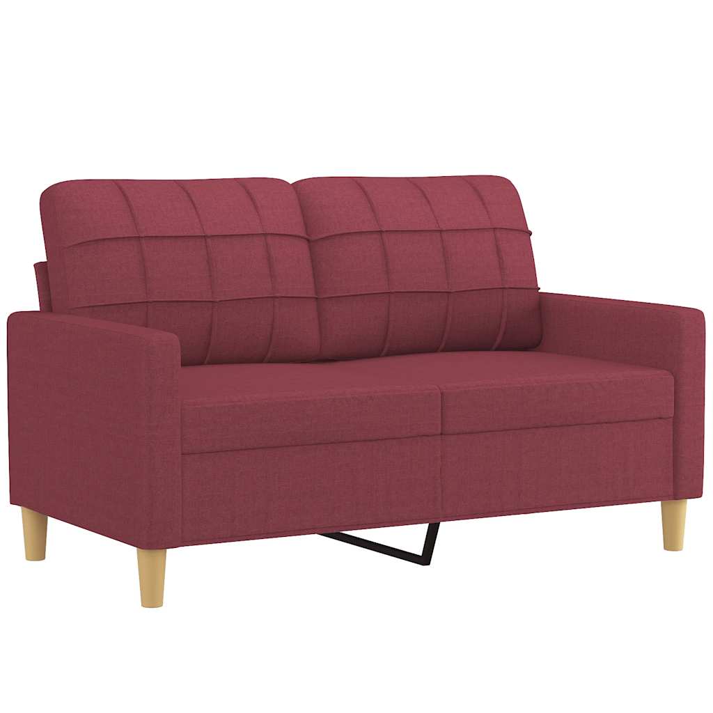 Divano a 2 Posti Rosso Vino 120 cm