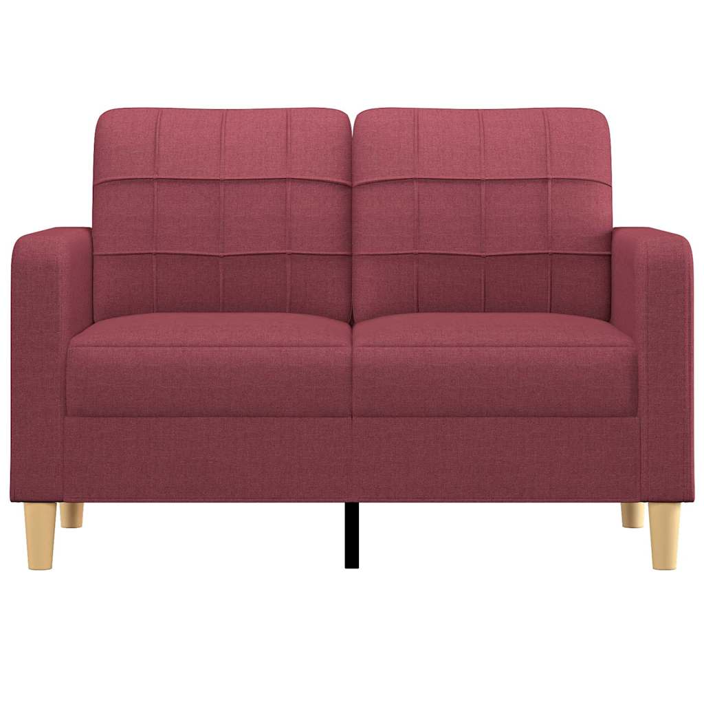 Divano a 2 Posti Rosso Vino 120 cm