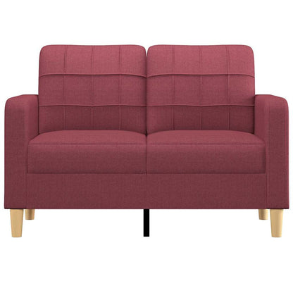 Divano a 2 Posti Rosso Vino 120 cm