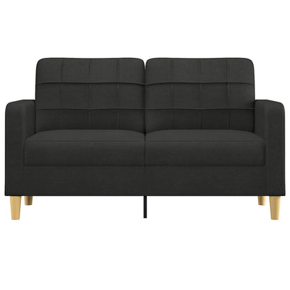 Divano a 2 Posti Nero 120 cm in Tessuto | homemem39