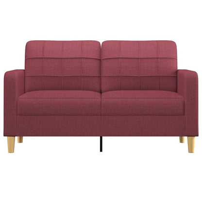 Divano a 2 Posti Rosso Vino 140 cm in Tessuto | homemem39