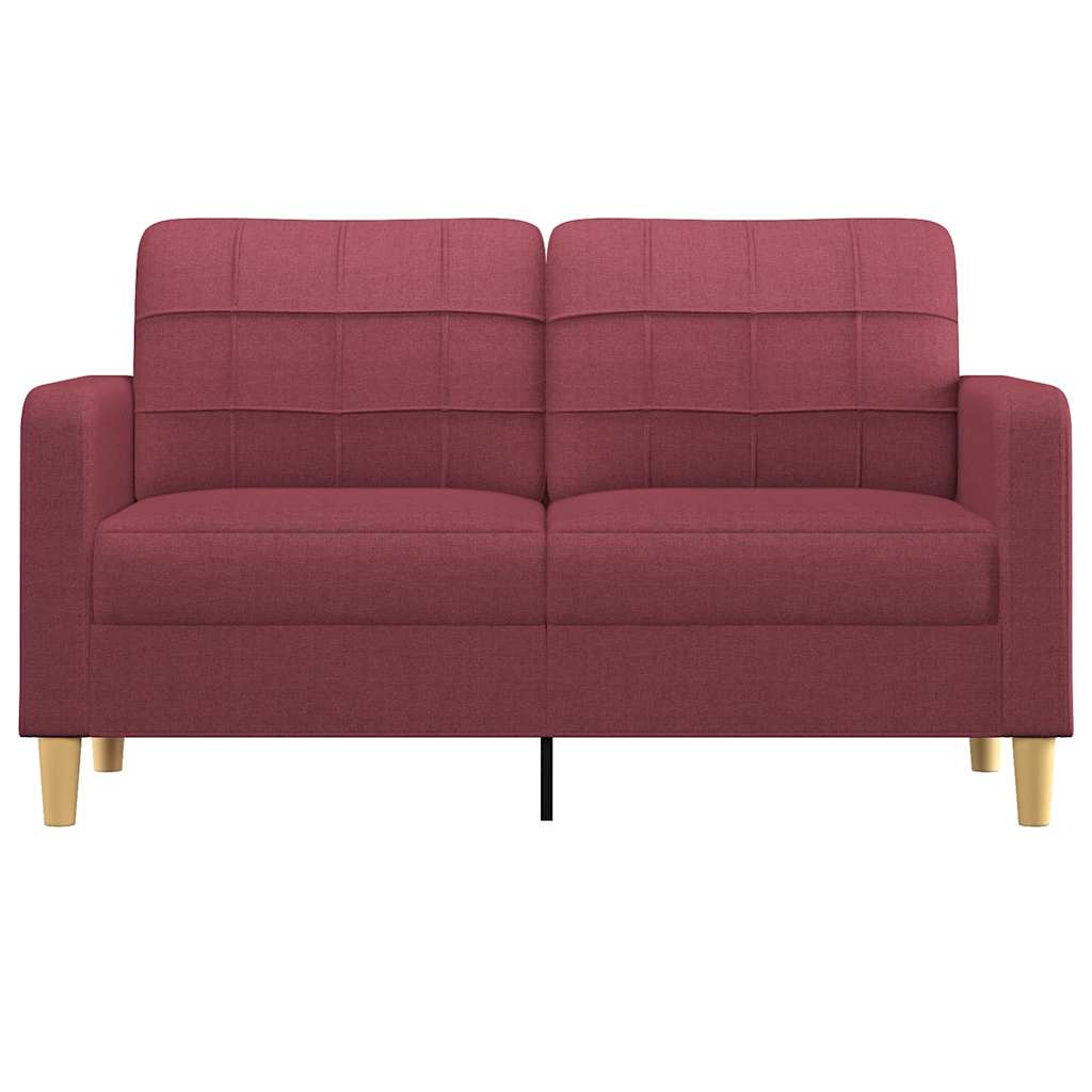 Divano a 2 Posti Rosso Vino 140 cm