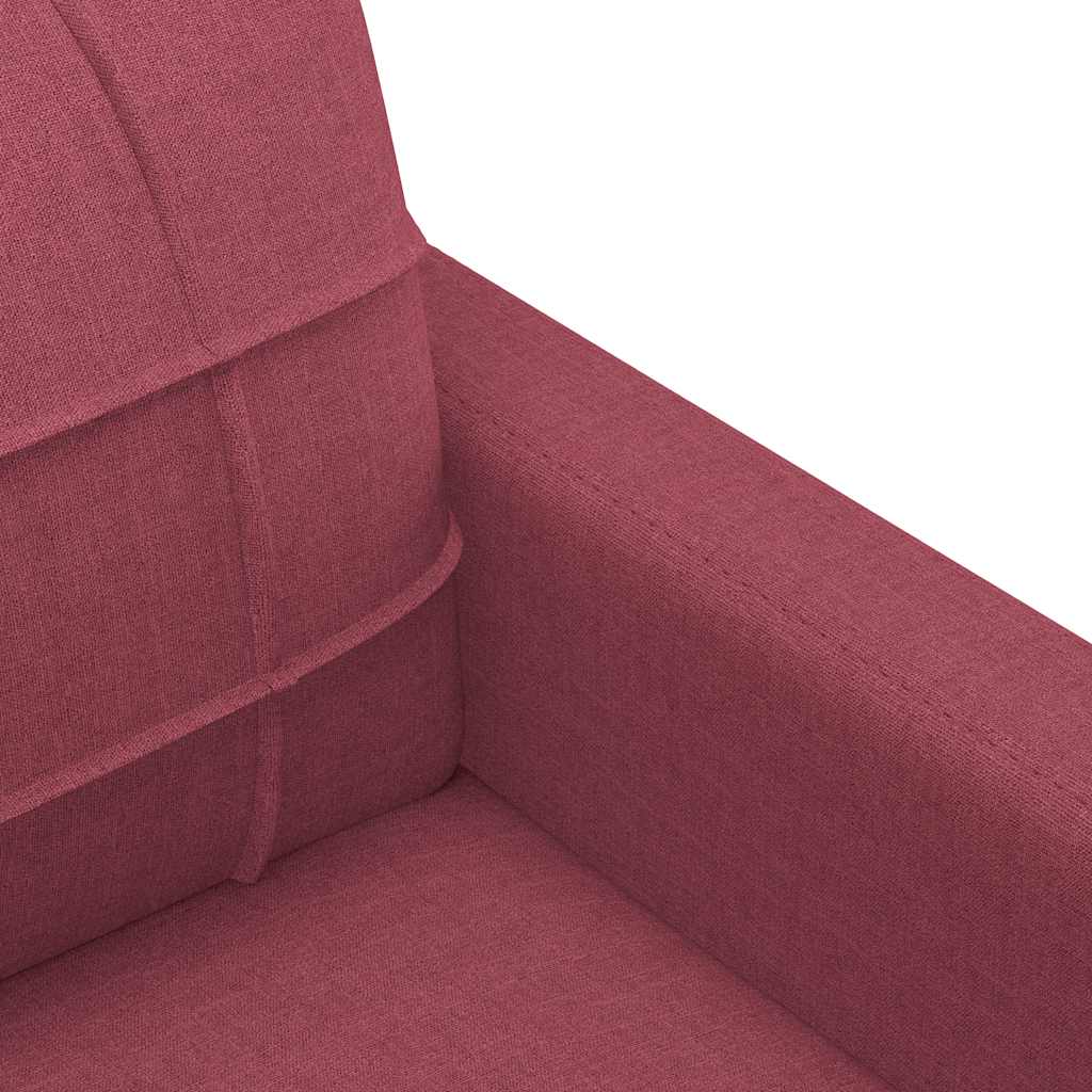 Divano a 2 Posti Rosso Vino 140 cm in Tessuto | homemem39