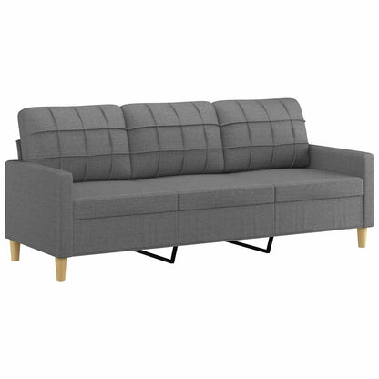 Divano a 3 Posti Grigio Chiaro 180 cm in Tessuto | homemem39