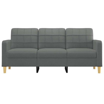 Divano a 3 Posti Grigio Chiaro 180 cm in Tessuto
