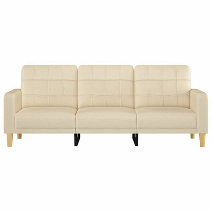 Divano a 3 Posti Crema 180 cm in Tessuto - homemem39