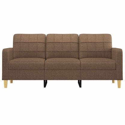 Divano a 3 Posti Marrone 180 cm in Tessuto | homemem39