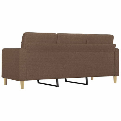 Divano a 3 Posti Marrone 180 cm in Tessuto | homemem39