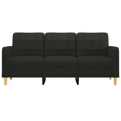 Divano a 3 Posti Nero 180 cm in Tessuto | homemem39