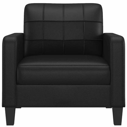 Poltrona Nera 60 cm in Similpelle | homemem39