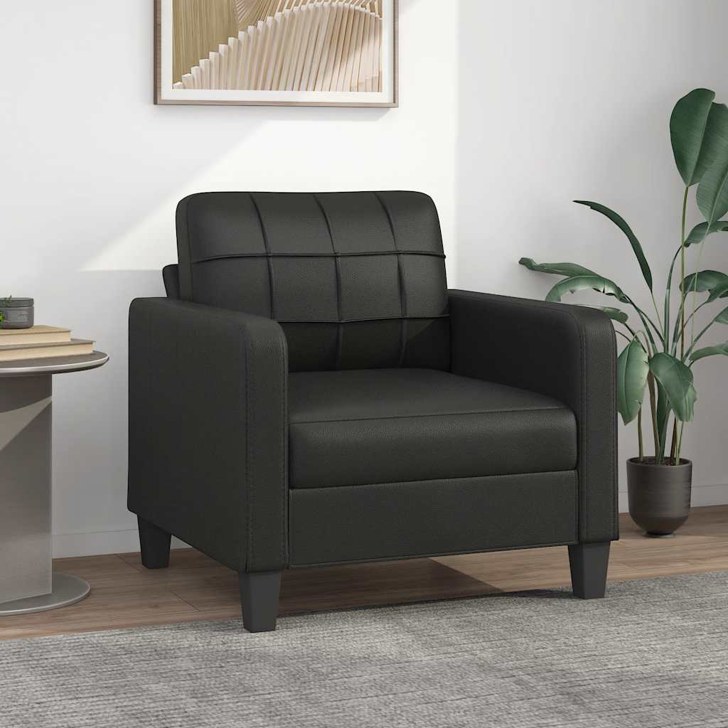 Poltrona Nera 60 cm in Similpelle | homemem39