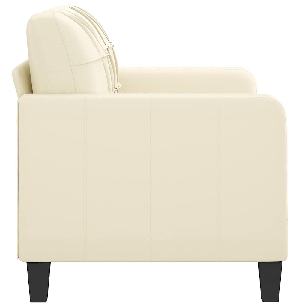 Divano a 2 Posti Crema 120 cm in Similpelle | homemem39