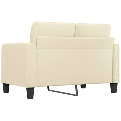 Divano a 2 Posti Crema 120 cm in Similpelle - homemem39