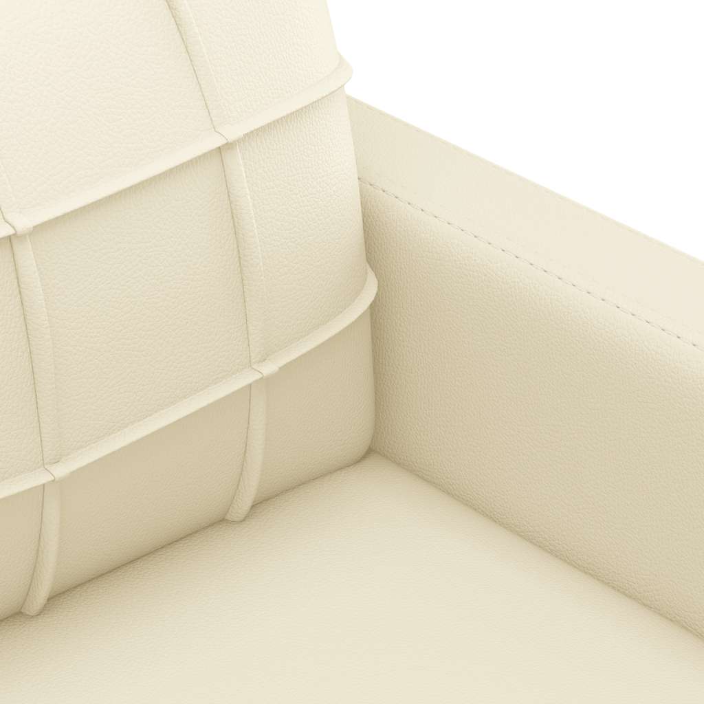 Divano a 2 Posti Crema 120 cm in Similpelle - homemem39