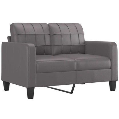 Divano a 2 Posti Grigio 120 cm in Similpelle | homemem39