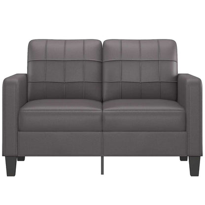 Divano a 2 Posti Grigio 120 cm in Similpelle - homemem39