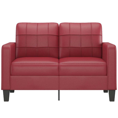 Divano a 2 Posti Rosso Vino 120 cm in Similpelle | homemem39