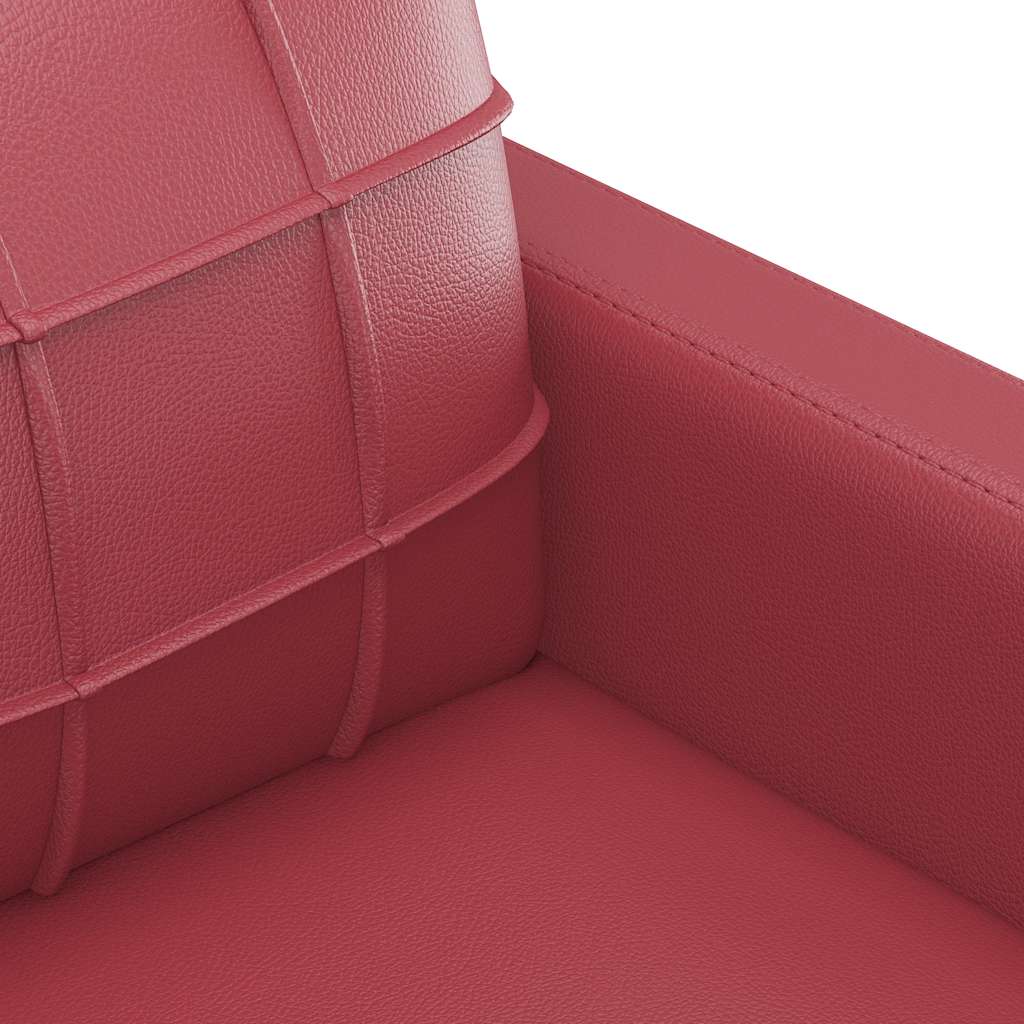 Divano a 2 Posti Rosso Vino 120 cm in Similpelle | homemem39