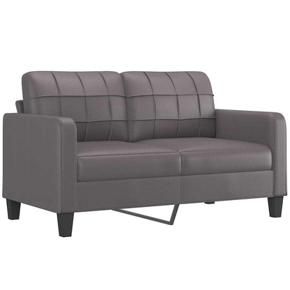 Divano a 2 Posti Grigio 140 cm in Similpelle - homemem39