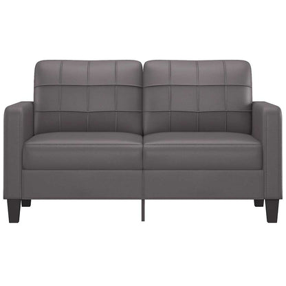 Divano a 2 Posti Grigio 140 cm in Similpelle - homemem39