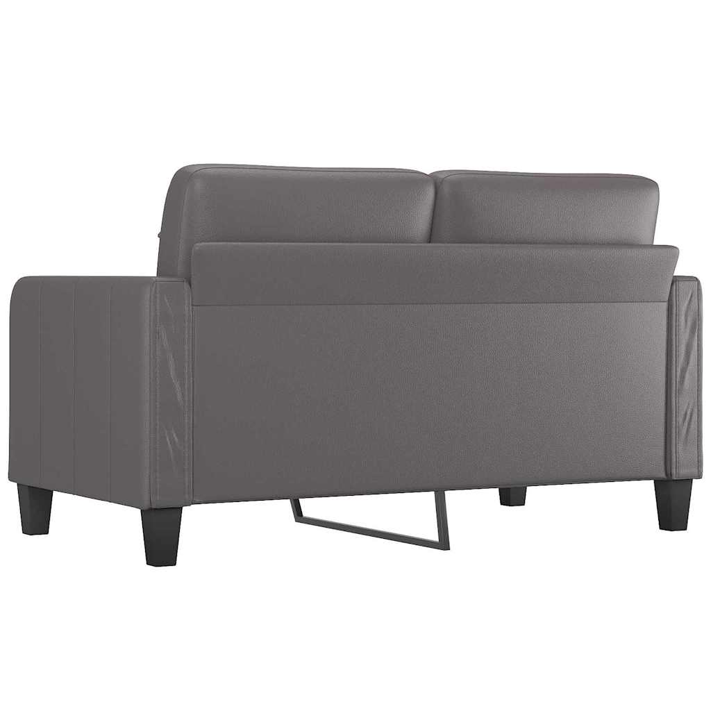 Divano a 2 Posti Grigio 140 cm in Similpelle - homemem39