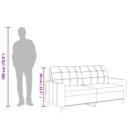 Divano a 2 Posti Grigio 140 cm in Similpelle - homemem39