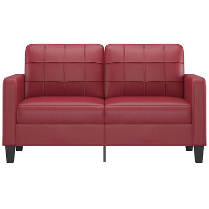 Divano a 2 Posti Rosso Vino 140 cm
