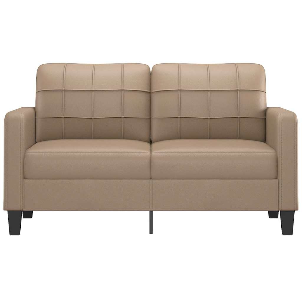 Divano a 2 Posti Cappuccino 140 cm in Similpelle - homemem39