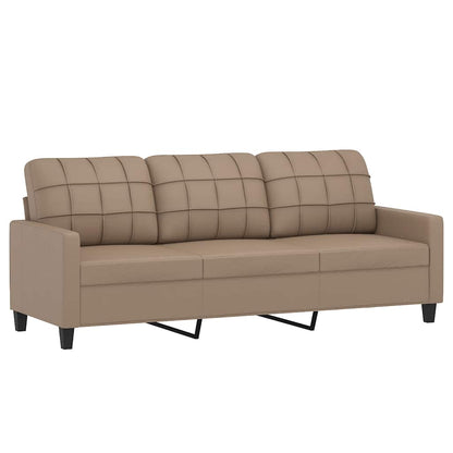 Divano a 3 Posti Cappuccino 180 cm in Similpelle | homemem39