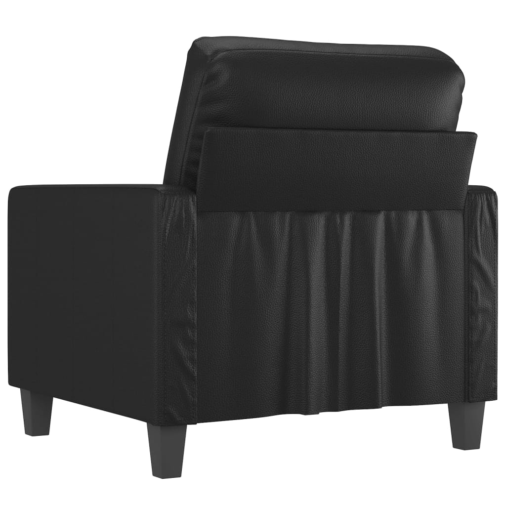 Poltrona Nera 60 cm in Similpelle | homemem39
