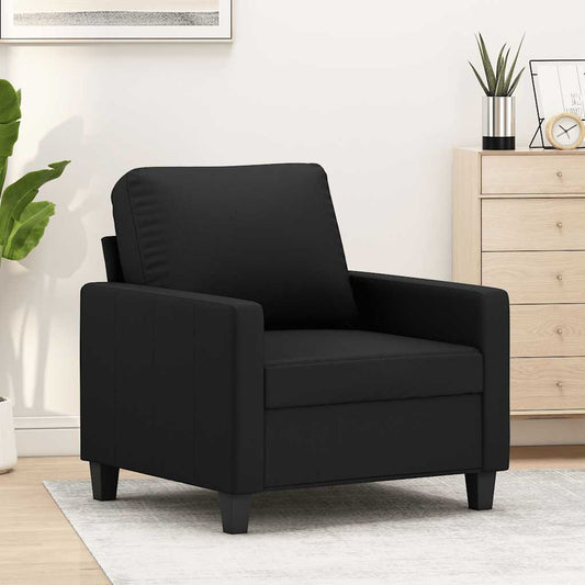 Poltrona Nera 60 cm in Similpelle | homemem39