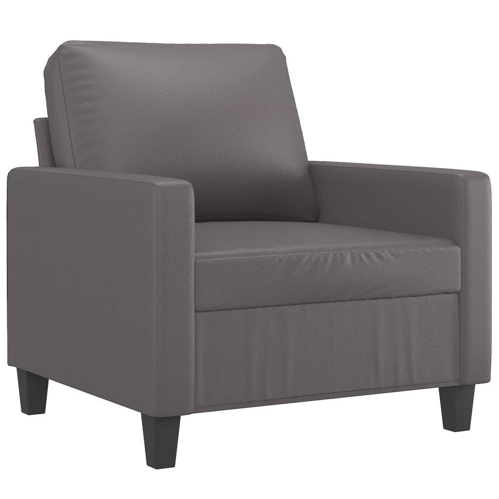 Poltrona Grigia 60 cm in Similpelle | homemem39