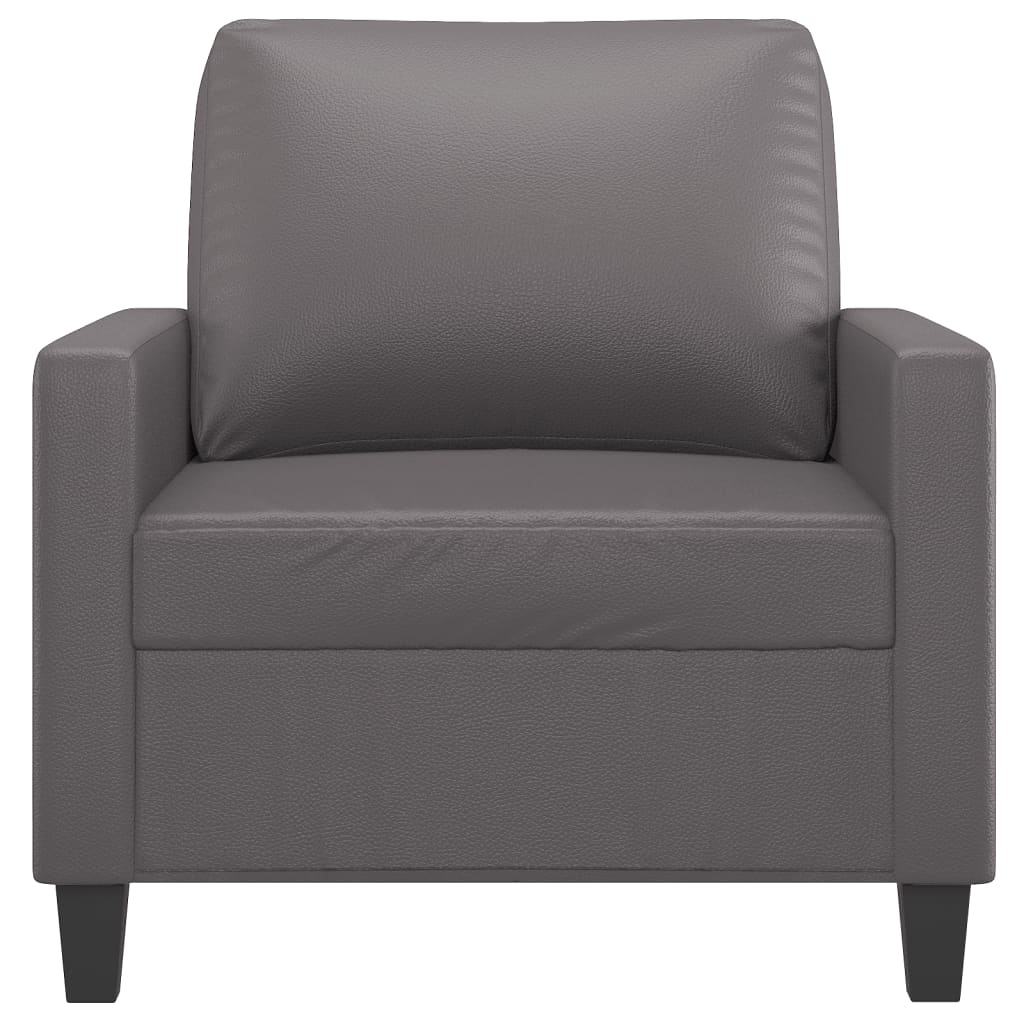 Poltrona Grigia 60 cm in Similpelle | homemem39