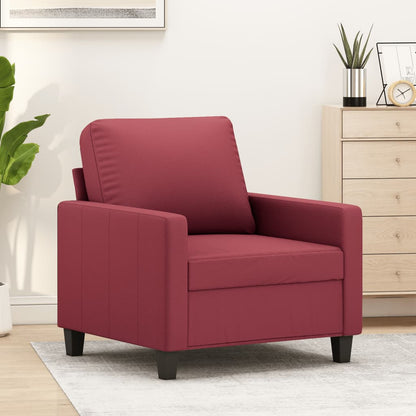Poltrona Rosso Vino 60 cm in Similpelle | homemem39