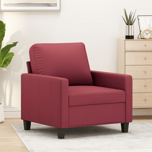 Poltrona Rosso Vino 60 cm in Similpelle | homemem39