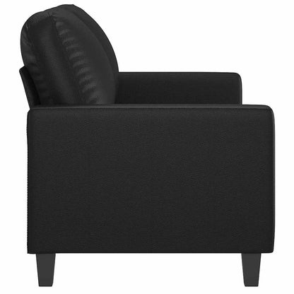 Divano a 2 Posti Nero 120 cm in Similpelle