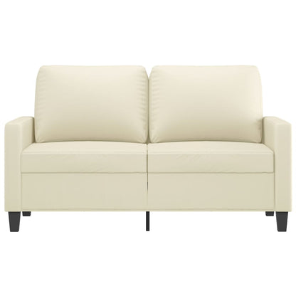 Divano a 2 Posti Crema 120 cm in Similpelle | homemem39