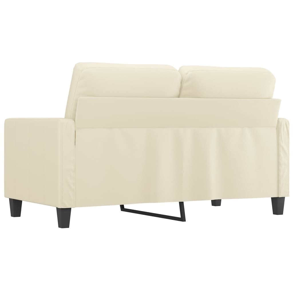 Divano a 2 Posti Crema 120 cm in Similpelle | homemem39
