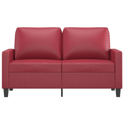 Divano a 2 Posti Rosso Vino 120 cm in Similpelle | homemem39