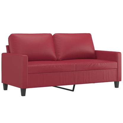 Divano a 2 Posti Rosso Vino 140 cm
