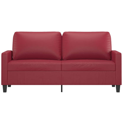 Divano a 2 Posti Rosso Vino 140 cm