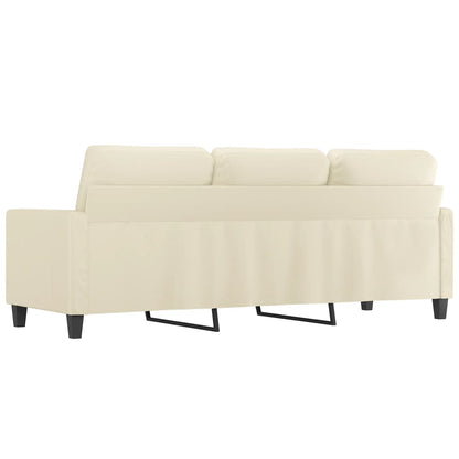 Divano a 3 Posti Crema 180 cm in Similpelle | homemem39