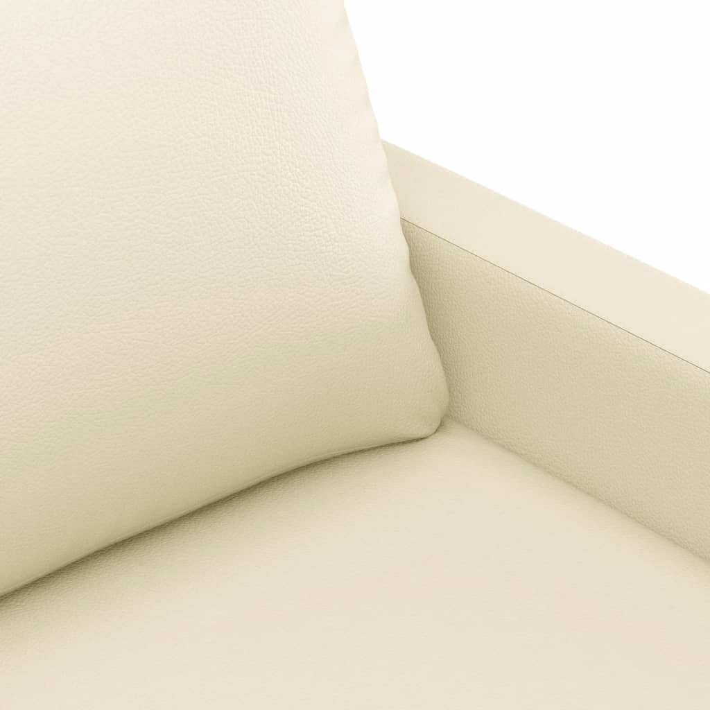 Divano a 3 Posti Crema 180 cm in Similpelle | homemem39