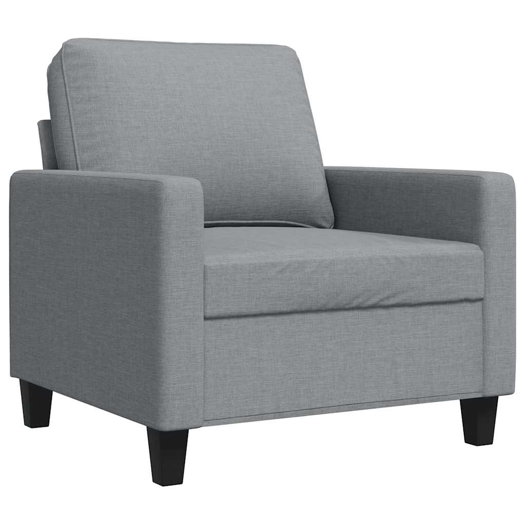 Poltrona Grigio Chiaro 60 cm in Tessuto | homemem39