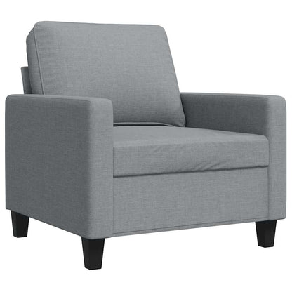 Poltrona Grigio Chiaro 60 cm in Tessuto | homemem39