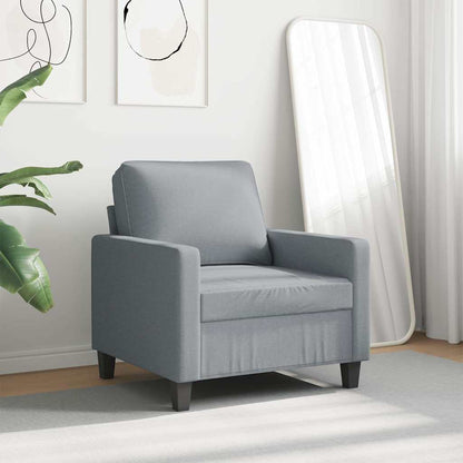 Poltrona Grigio Chiaro 60 cm in Tessuto | homemem39